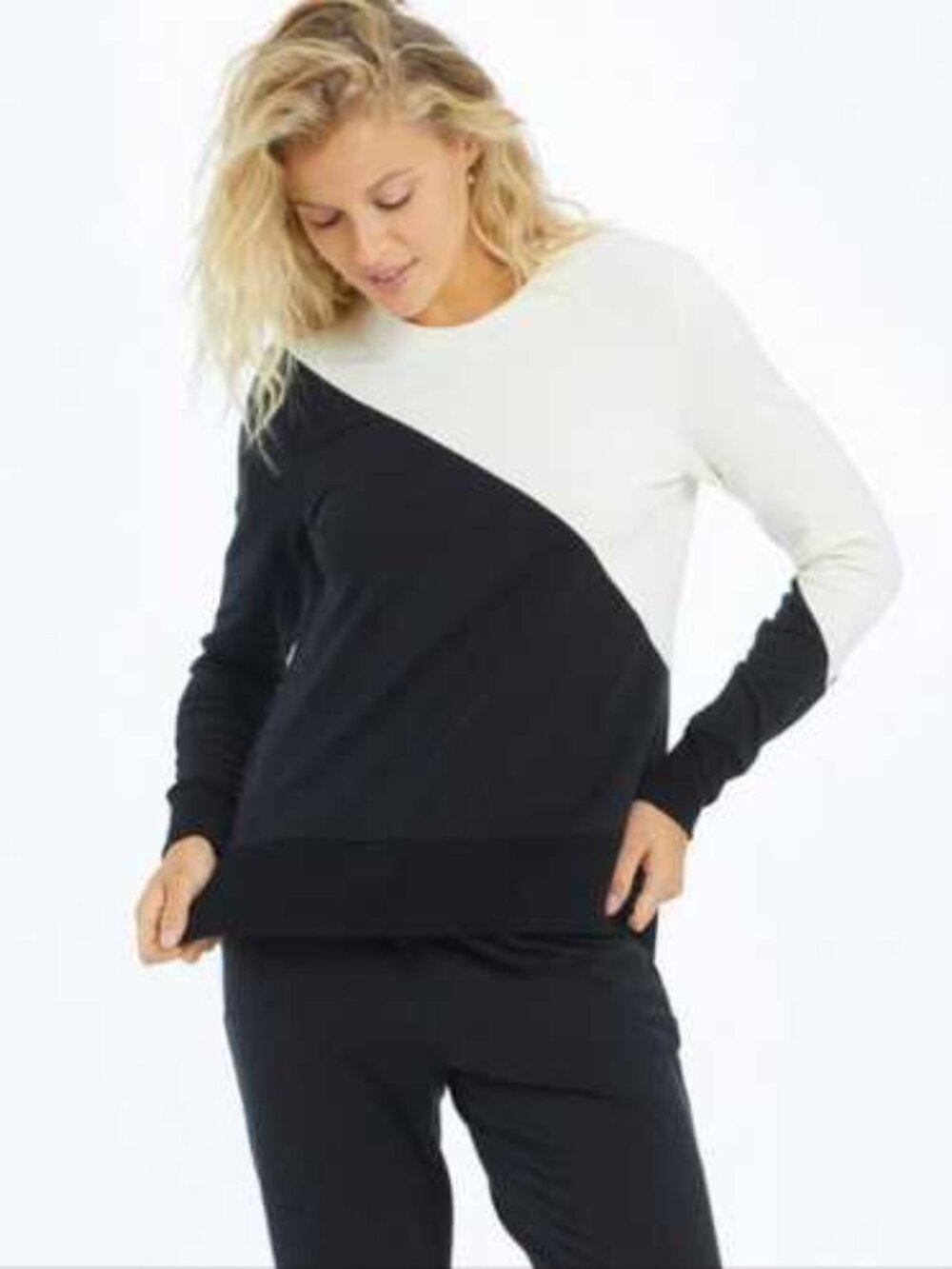Summersalt Black White Softest French Terry Sweatshirt Size 1X
